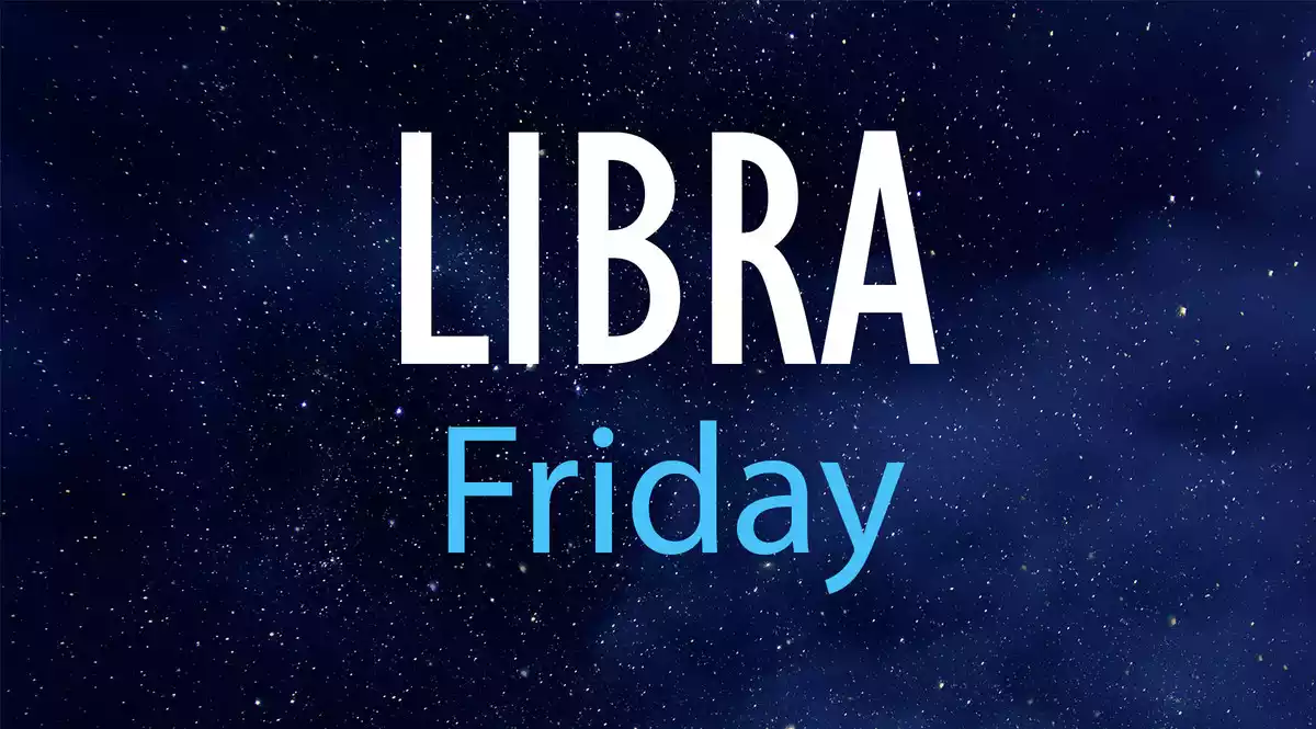 Libra Friday on a night sky background