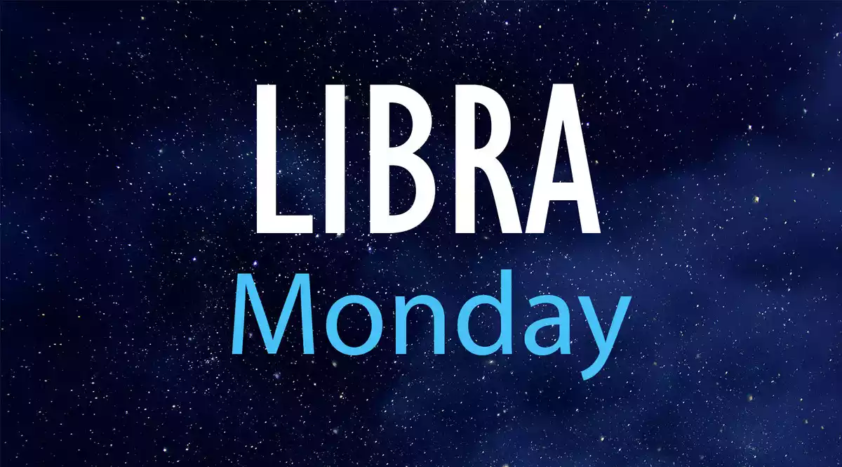 Libra Monday on a night sky background