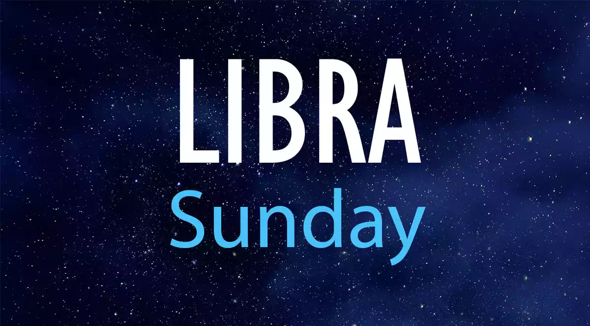 Libra Sunday on a night sky background
