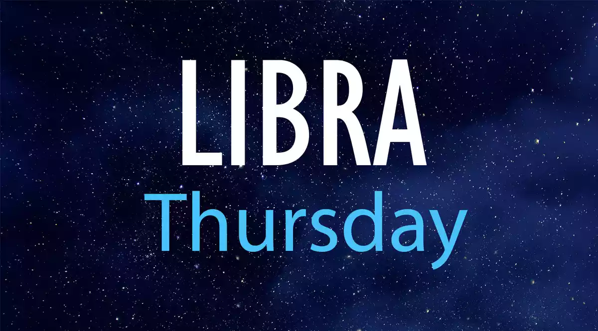 Libra Thursday on a night sky background
