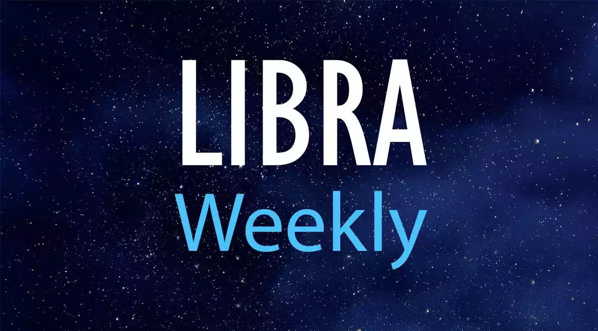 Libra Wednesday on a night sky background