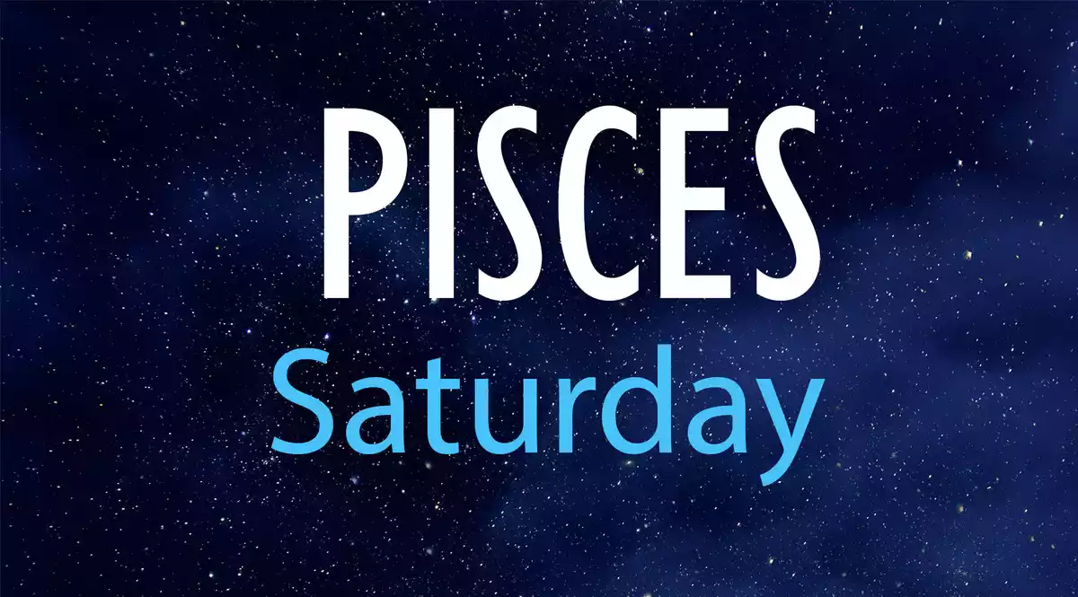 Pisces Saturday on a night sky background