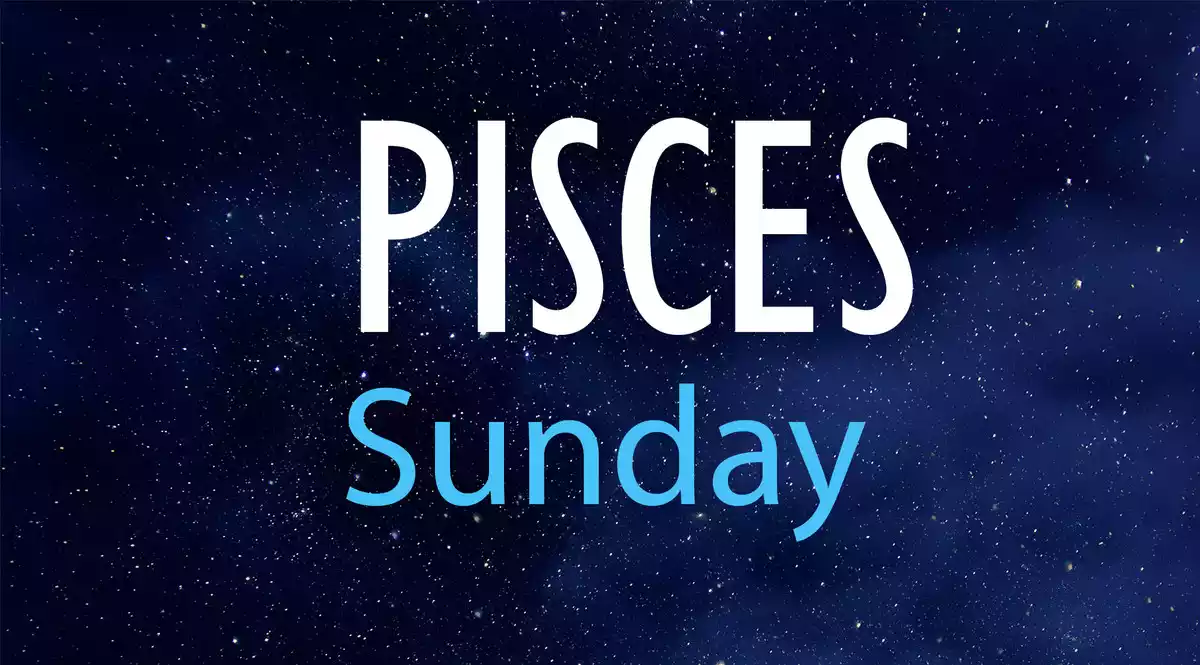 Pisces Sunday on a night sky background