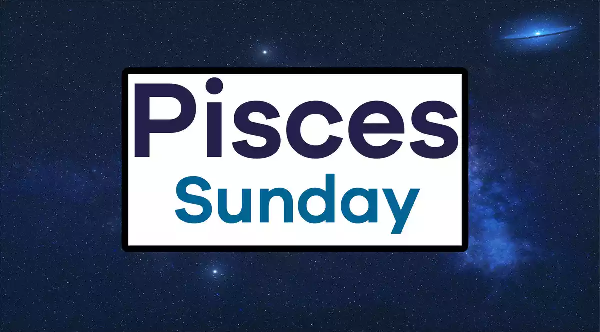 Pisces Sunday on a sky background