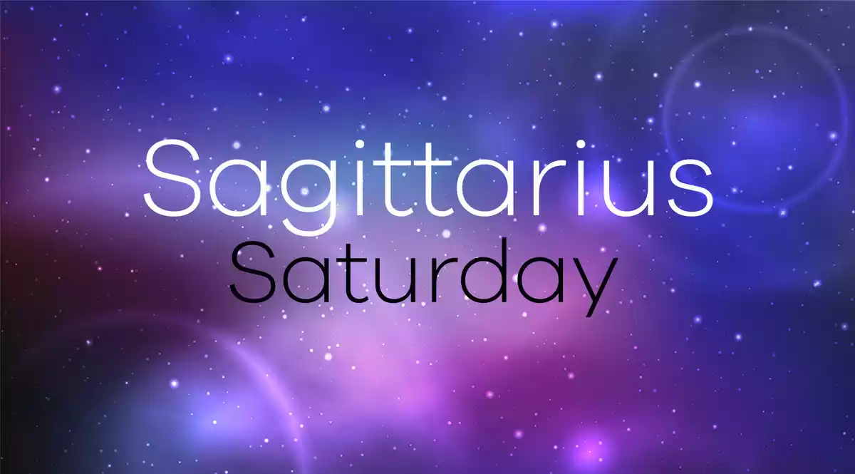 Sagittarius Horoscope for Saturday on a universe background