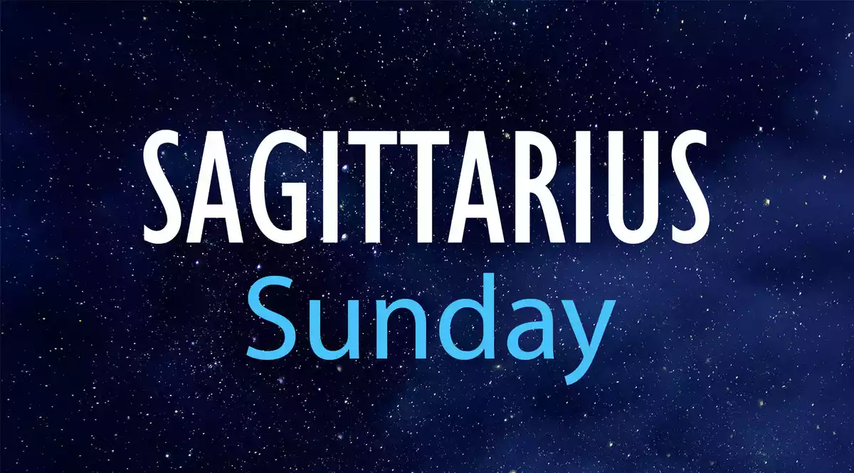 Sagittarius Sunday on a night sky background