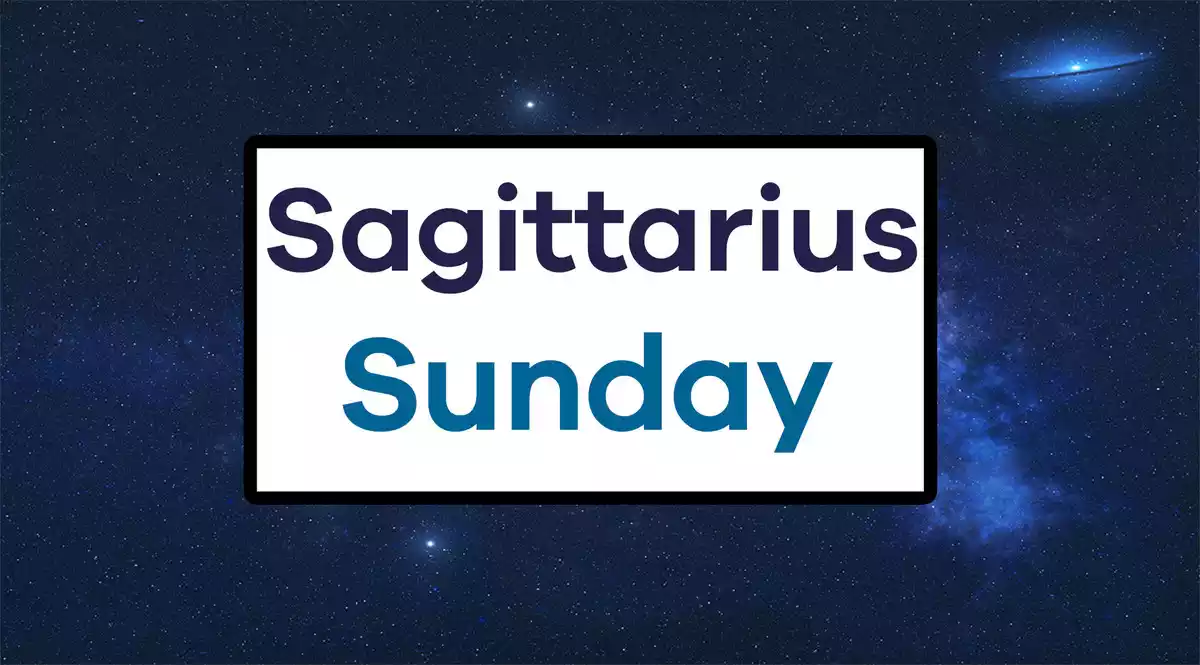 Sagittarius Sunday on a sky background