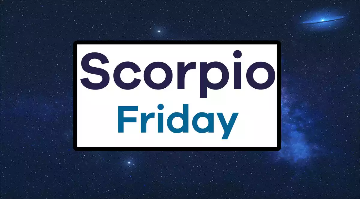 Scorpio Friday on a sky background