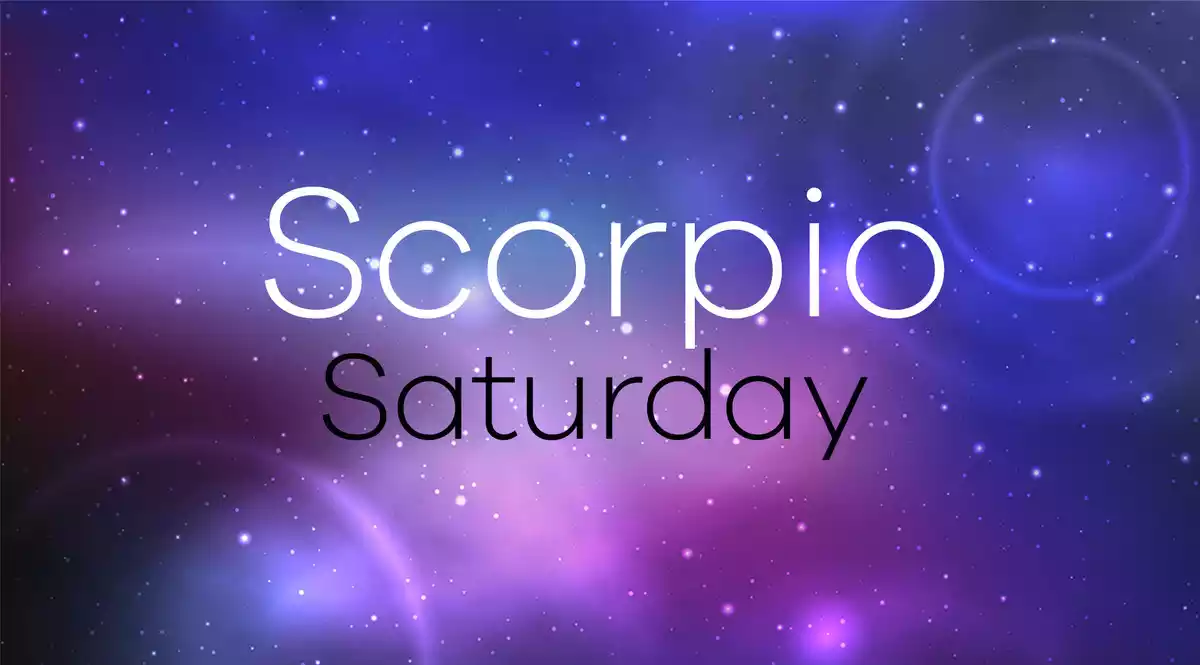 Scorpio Horoscope for Saturday on a universe background