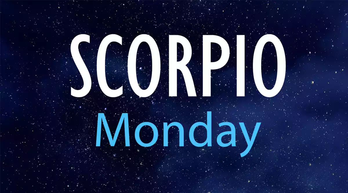 Scorpio Monday on a night sky background
