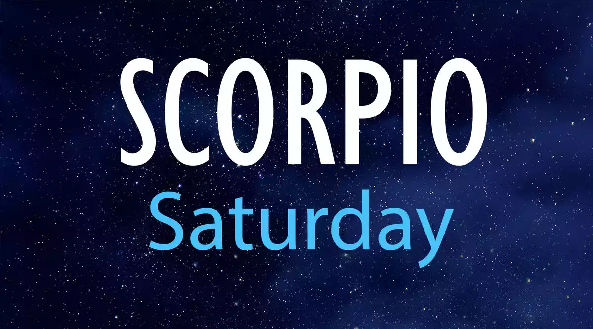 Scorpio Saturday on a night sky background