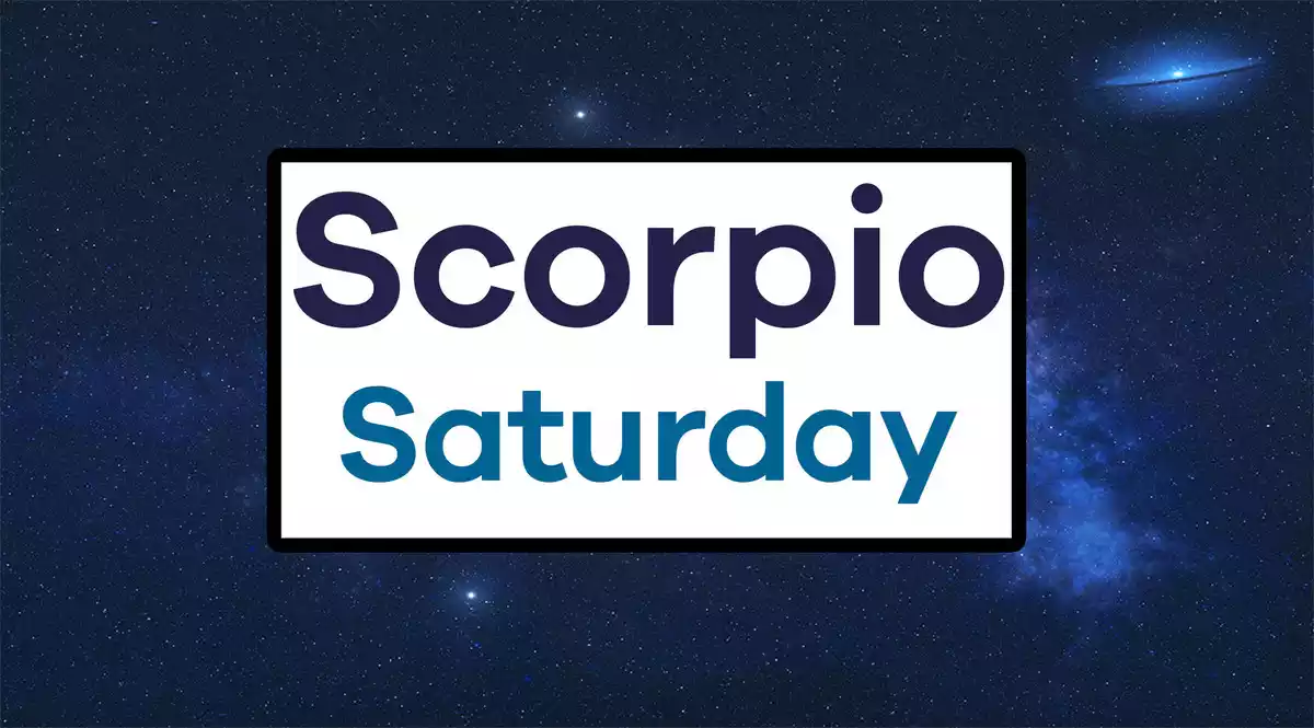 Scorpio Saturday on a sky background