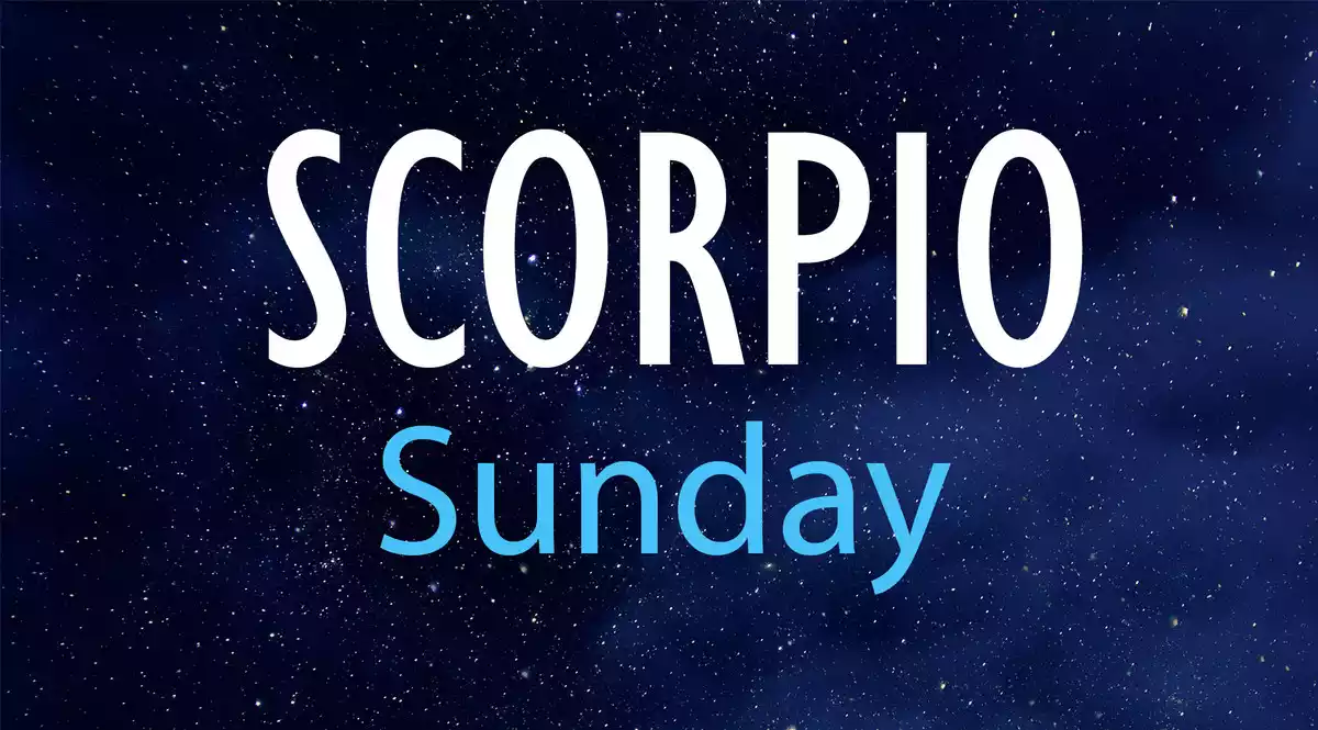 Scorpio Sunday on a night sky background