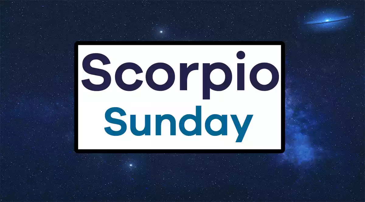 Scorpio Sunday on a sky background