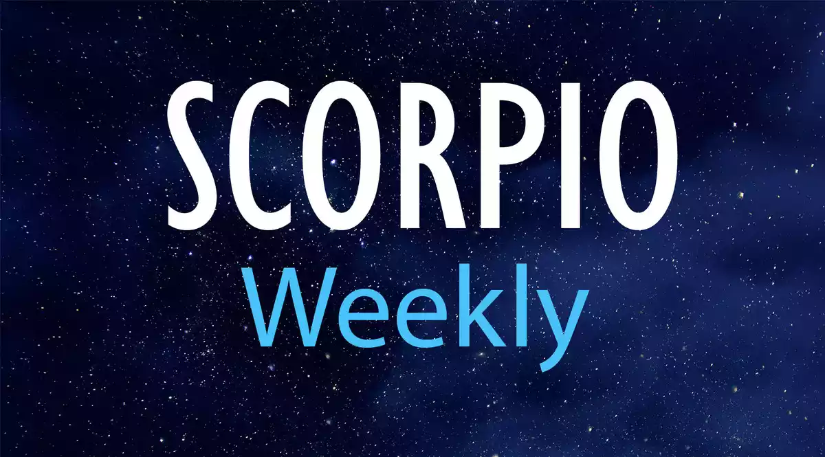 Scorpio Weekly on black background
