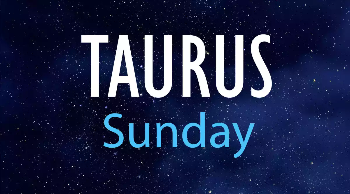 Taurus Sunday on a night sky background