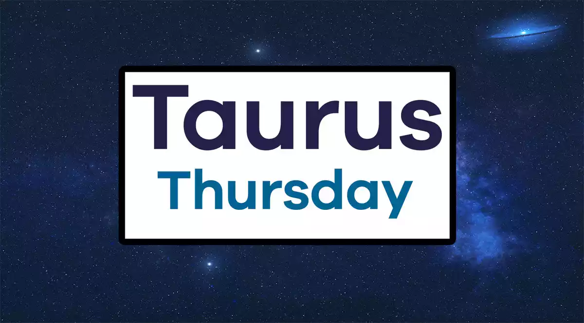 Taurus Thursday on a sky background