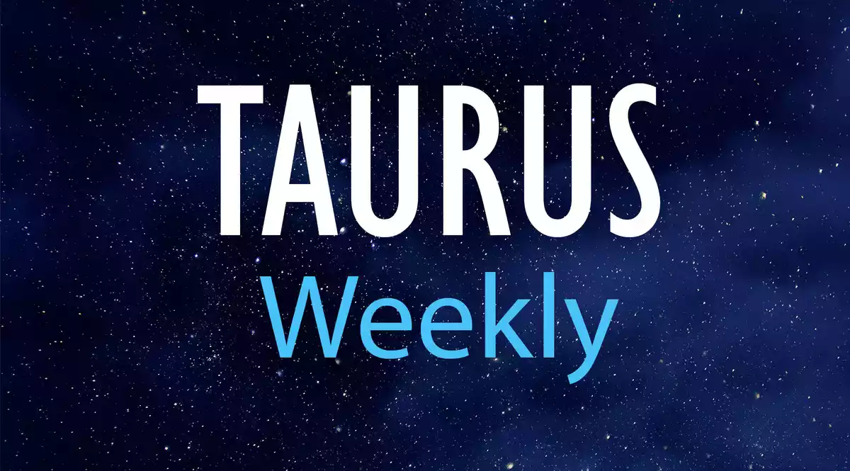 Taurus weekly on a night sky background