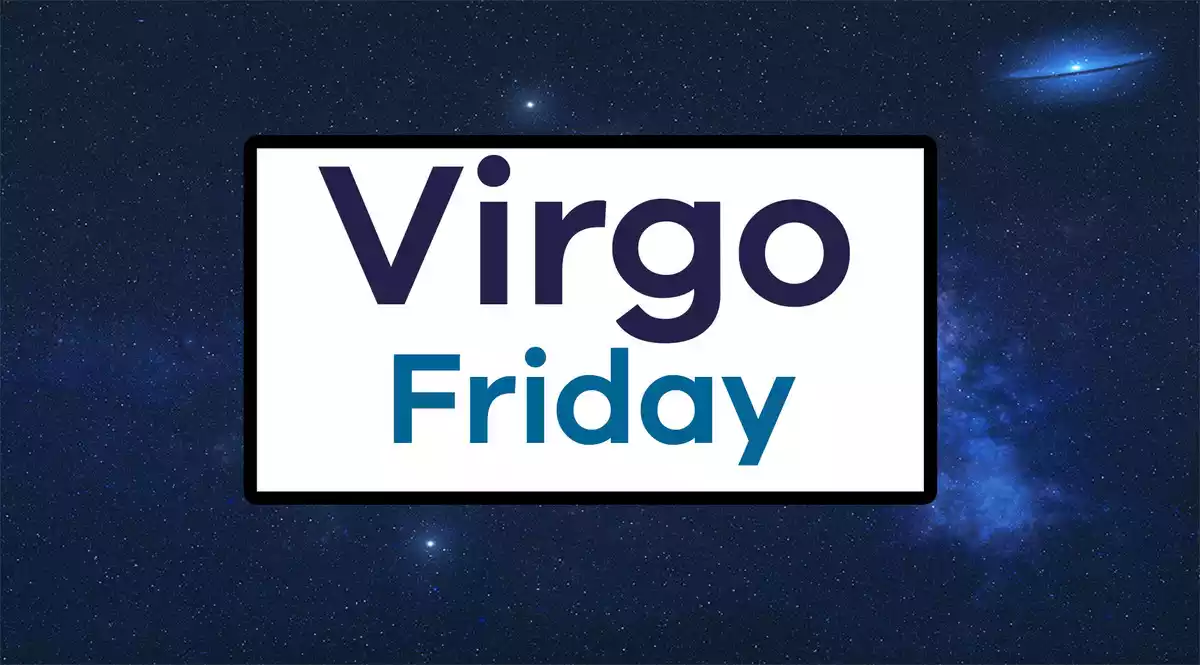 Virgo Friday on a sky background