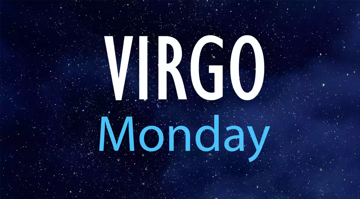 Virgo Monday on a night sky background