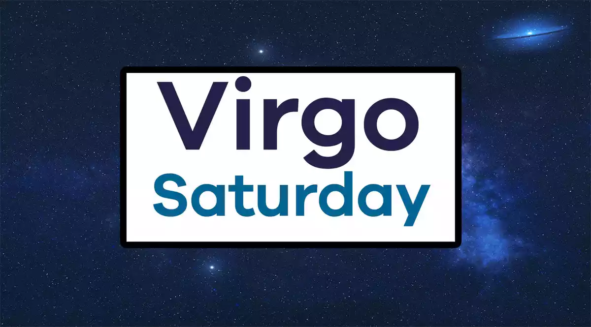 Virgo Saturday on a sky background