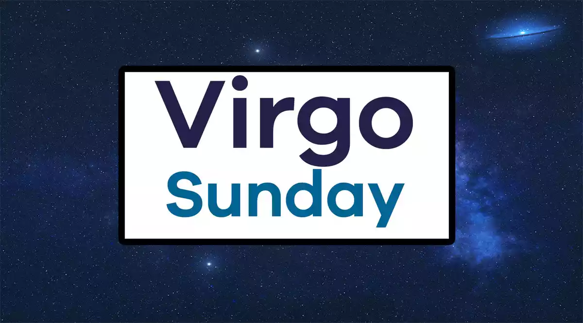 Virgo Sunday on a sky background