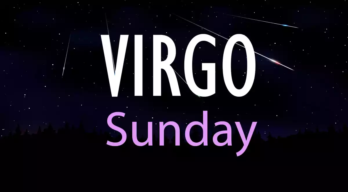 Virgo Sunday on a sky background with shooting stars