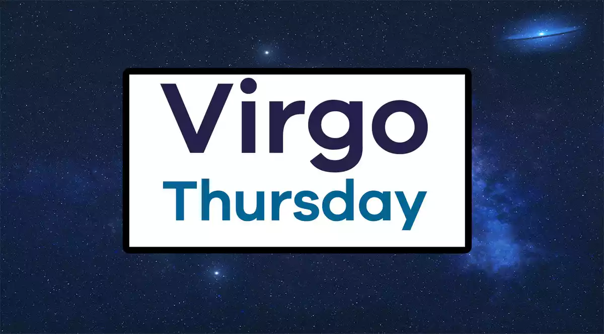 Virgo Thursday on a sky background