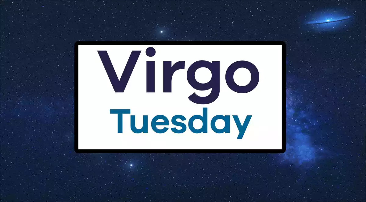 Virgo Tuesday on a sky background