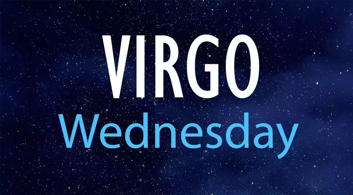 Virgo Wednesday on a night sky background