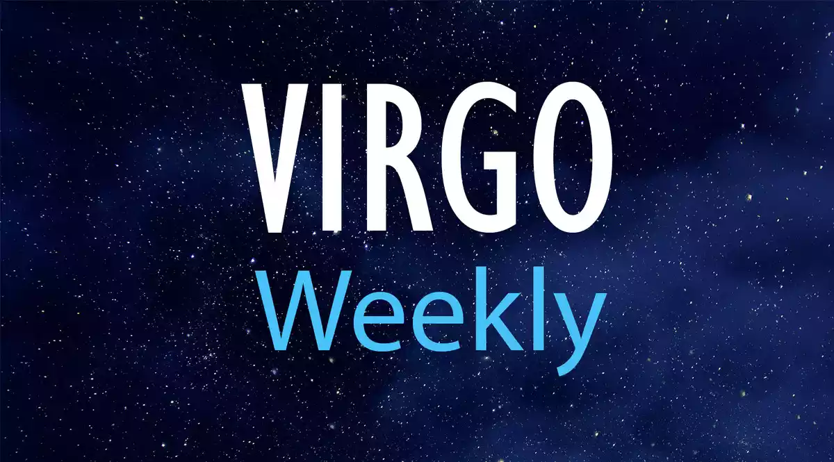 Virgo Weekly on a night sky background