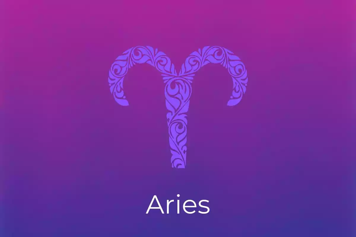 Aries logo on violet background