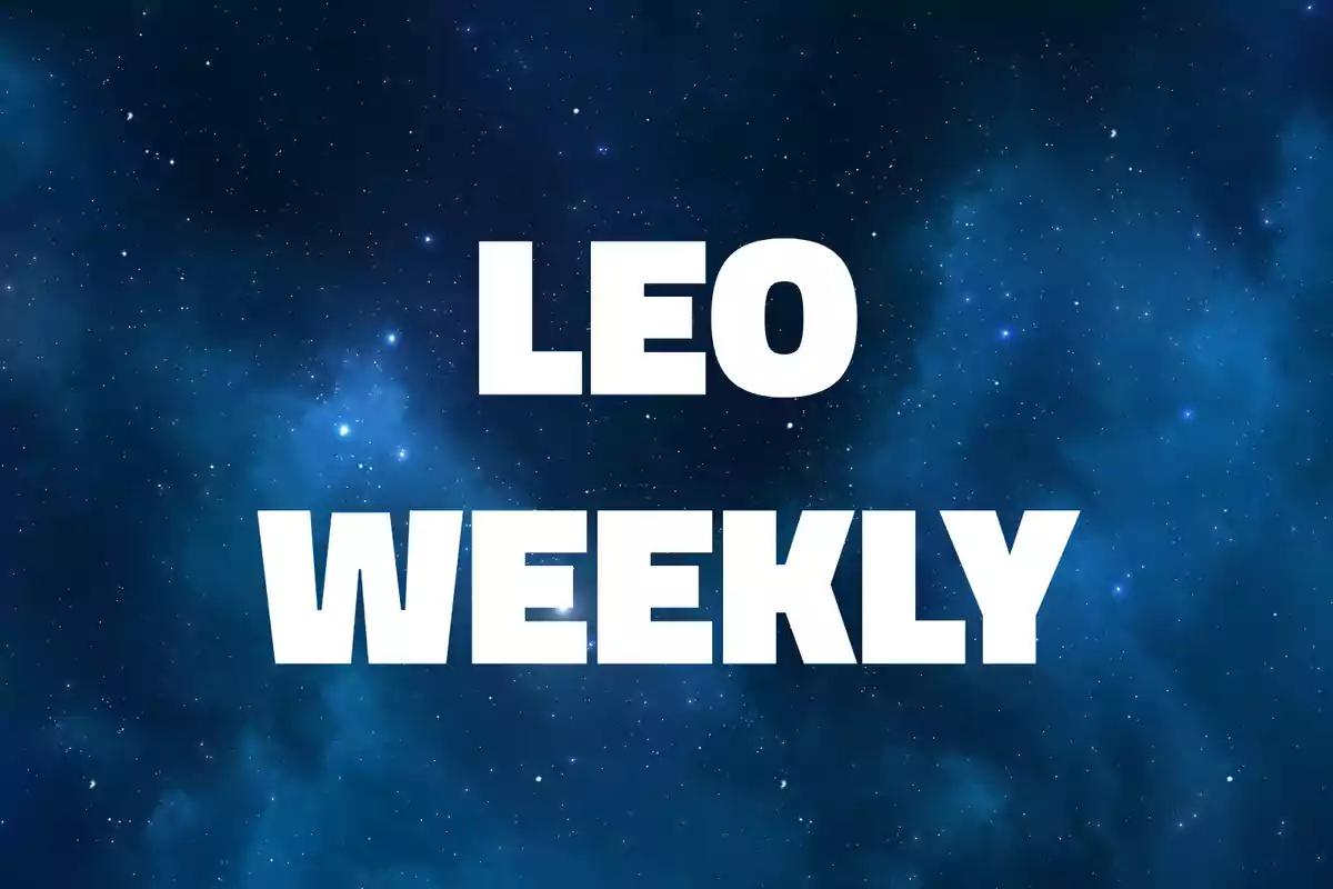 Large white letters reading "Leo Weekly" on a dark blue starry sky background